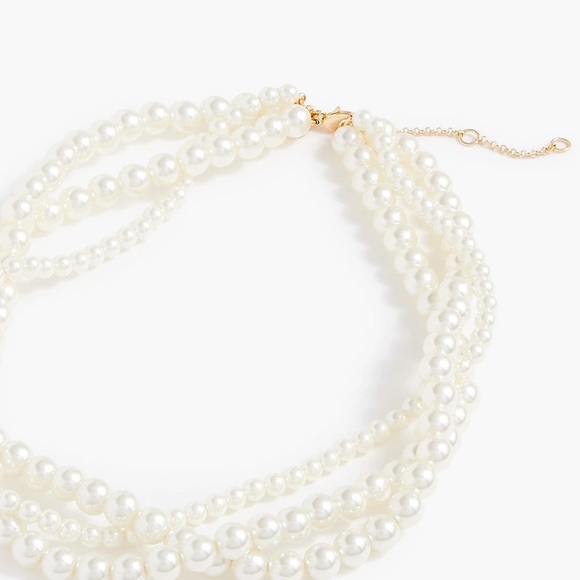 Collier J.Crew Perles Et Cuir - Longueur 25 Pouces (63cm), Neuf Avec étiquettes